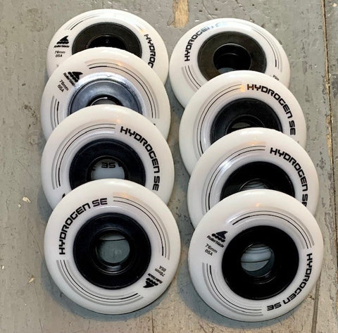 Rollerblade Hydrogen SE Wheels White - 76mm/85A 8 pack - Hydrogen 76 - Sale