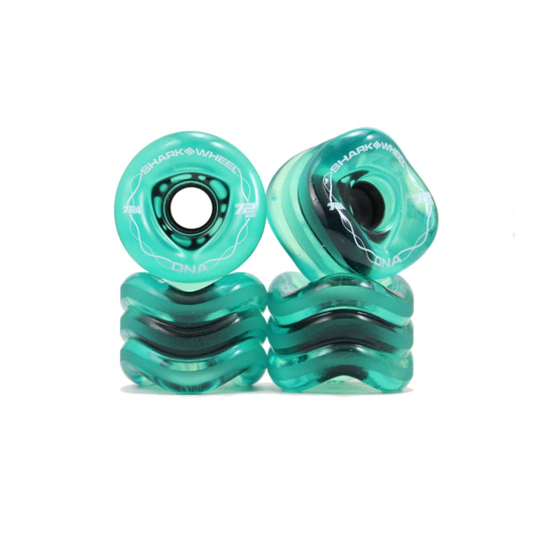 Shark Wheel 72mm Longboard Wheels (DNA Formula)  Transparent Emerald