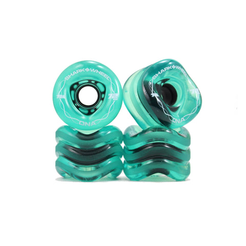 Shark Wheel 72mm Longboard Wheels (DNA Formula)  Transparent Emerald