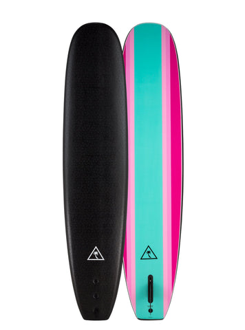 Catch Surf Heritage 8'6'' Noserider (Single Fin) - Black/Turquoise - Sale