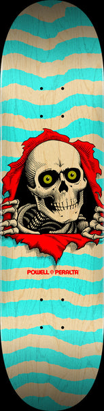 Powell Peralta Ripper Skateboard Deck Natural Turquoise - Shape 242 - 8 x 31.45