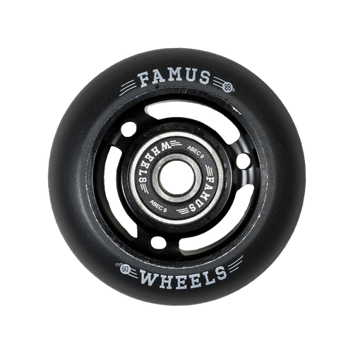 Famus Metal Core Wheels - Set of 4 - 60MM/88A - Black/Black - Sale