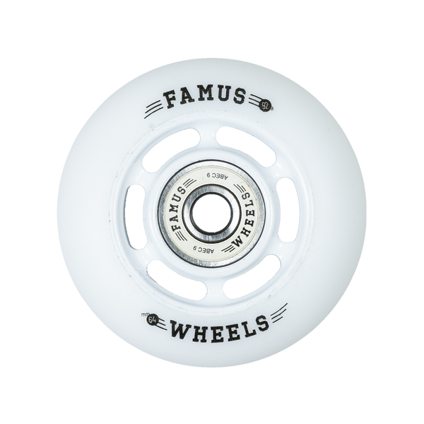 Famus Aggressive Inline Metal Core Wheels - 64MM/92A - 6 SPOKES - Set of 4 - Sale