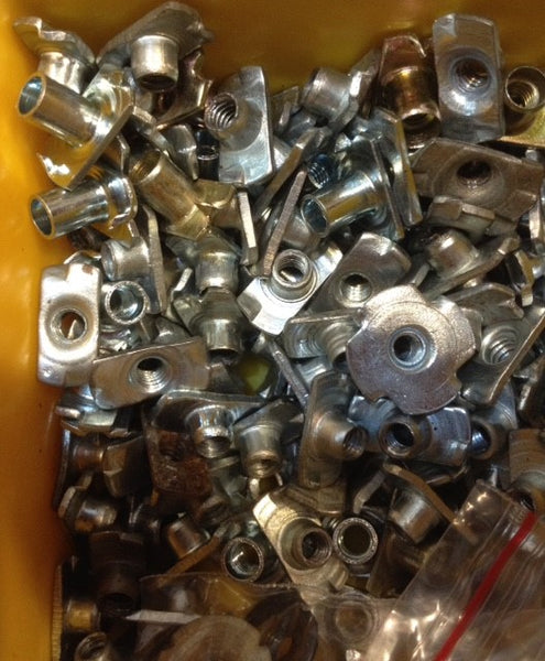 Rollerblade or Inline Skate Nut Receivers T-Nut or Round-Nut Skate Hardware