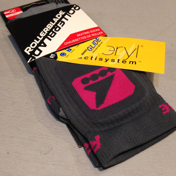 Rollerblade High Performance Socks Grey/Pink 2022