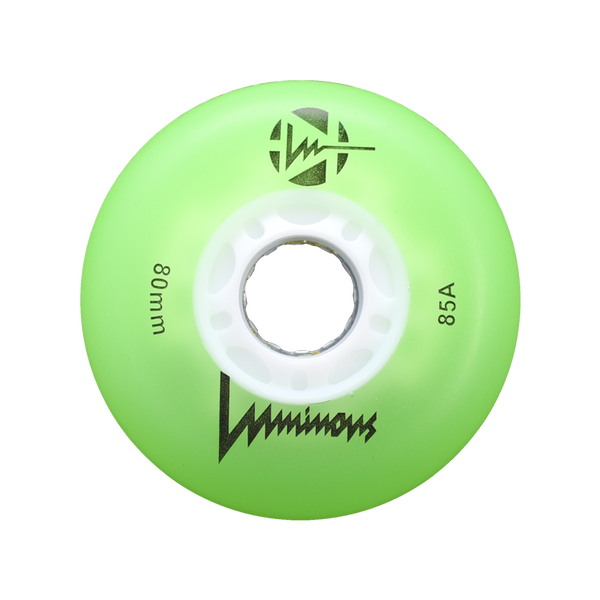 Luminous LED Inline Skate Wheels Multiple Colors 80mm 4-Pack - Sale