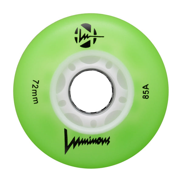 LUMINOUS - LED INLINE WHEELS - 72mm/85A x1 Multiple Colors 4-Pack