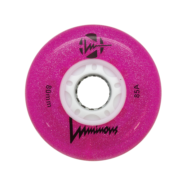 Luminous LED Inline Skate Wheels Multiple Colors 80mm 4-Pack - Sale