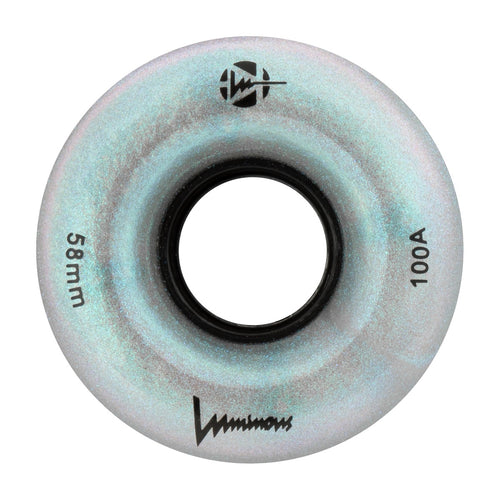 LUMINOUS LED QUAD Skate Wheels 58mm 100a - Black Pearl - Set of 4