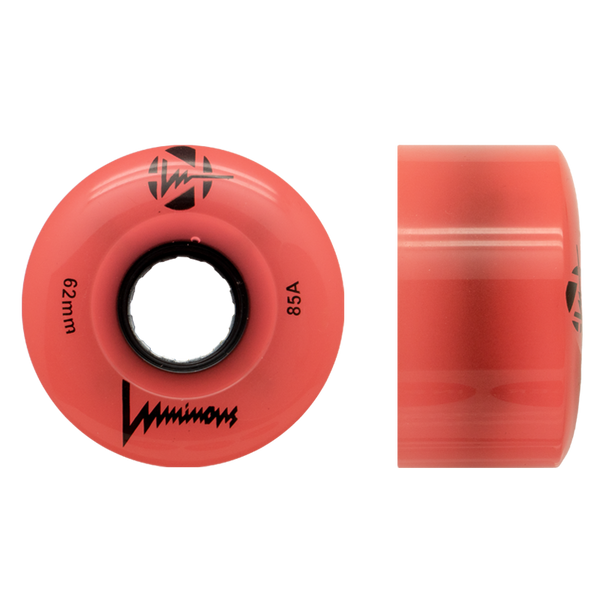 LUMINOUS Rollerskate LED QUAD Skate WHEELS 62mm (Set of 4) - Super Sale