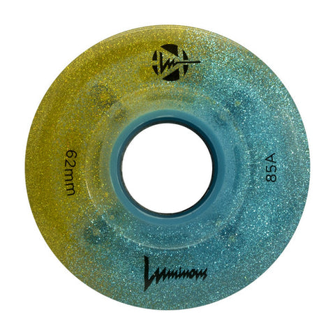 LUMINOUS LED QUAD Skate Wheels 62mm 85a - Sunny Sky - Set of 4