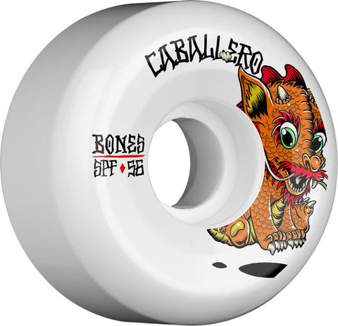 BONES SPF PRO CABALLERO BABY DRAGON 56MM WHEELS - WHITE (SET OF 4)
