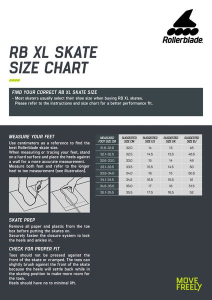 Rollerblade RB XL Complete Skates - Size 14-17.5 (add to cart sale)