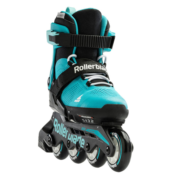 Rollerblade Microblade - Aqua/Black - Adjustable Size Junior Skates - Size 2-5 Only Sale