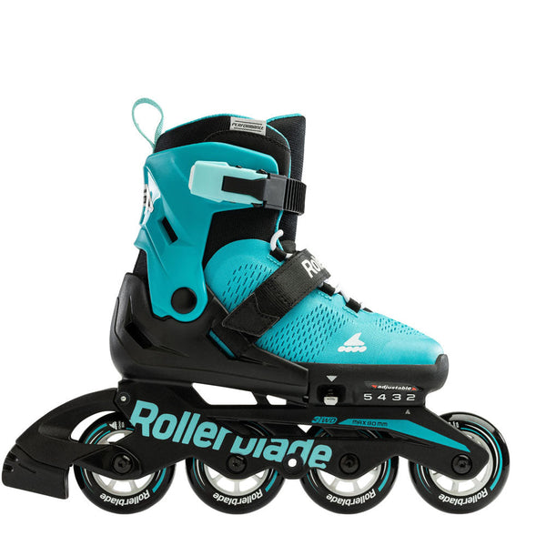 Rollerblade Microblade - Aqua/Black - Adjustable Size Junior Skates - Size 2-5 Only Sale