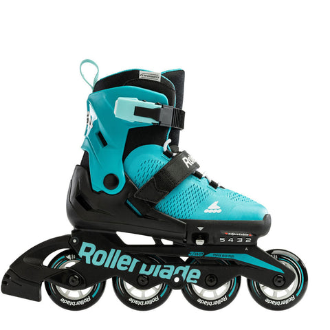 Rollerblade Microblade - Aqua/Black - Adjustable Size Junior Skates - Size 2-5 Only Sale