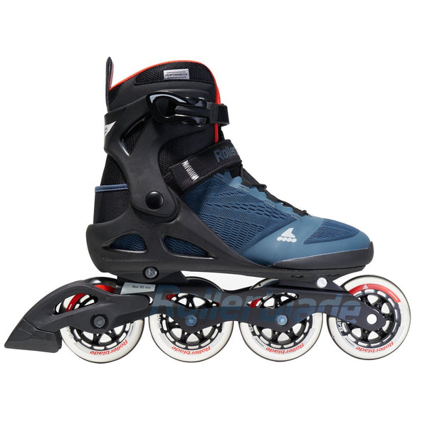 Rollerblade Macroblade 90 Inline Skates- Blue/Spicy Orange - Super Sale