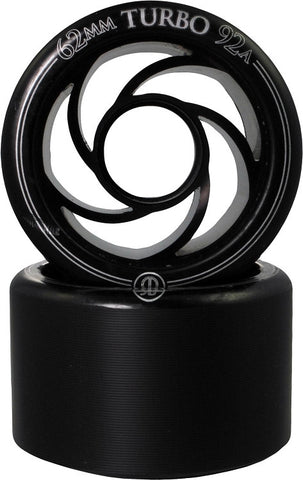 RollerBones Aluminum Hub Speed Turbo 62mm  (8-Pack) Black - Sale