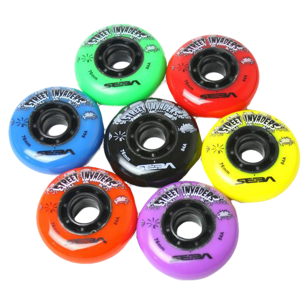 Seba Street Invaders 72mm Wheels Mulitiple Colors 4-Pack