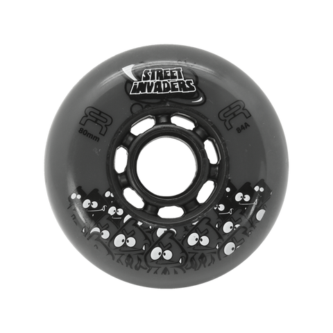 FR Street Invader 80mm Wheels 4-Pack - Round Profile - Grey