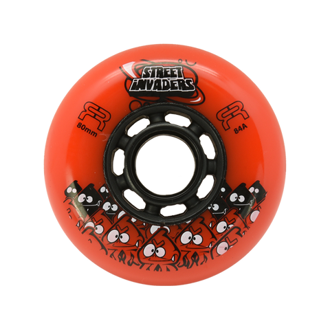 FR Street Invader 80mm Wheels 4-Pack - Round Profile - Orange