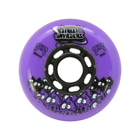 FR Street Invader 80mm Wheels 4-Pack - Round Profile - Purple