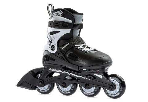 Rollerblade Fury Boys Adjustable Inline Skates- Black/White - FuryB - BkWh - Super Sale