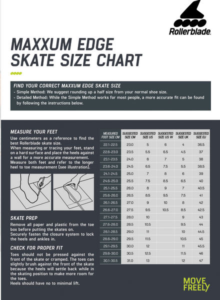 Rollerblade Maxxum Edge 125 3WD 2020- Metallic Grey/Lime - Size 13 Only - Super Sale