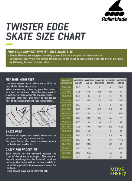 Rollerblade Twister Edge 110 3WD Skates - Black/Sand - Size 9.5 Only - Super Sale