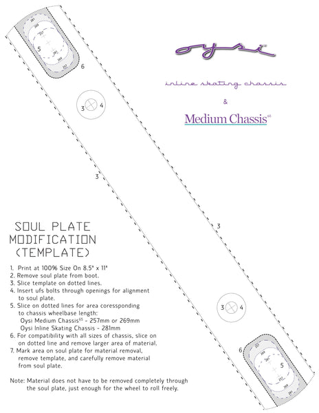 Oysi Inline Skating Medium Chassis Multiple Colors