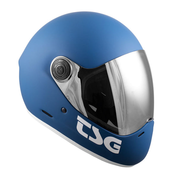 TSG Pass Pro - Matt Blue - Full Face Helmet + Bonus Visor - Sale