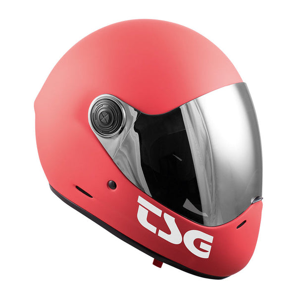 TSG Pass Pro - Matt Fiery Red - Full Face Helmet + Bonus Visor - Sale