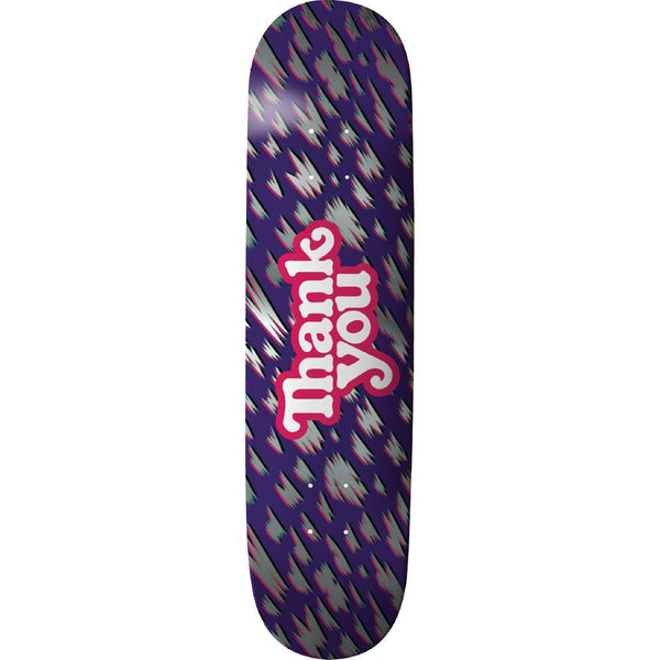 THANK YOU Skateboards Modern Logo Deck (Silver Foil) Multiple Sizes