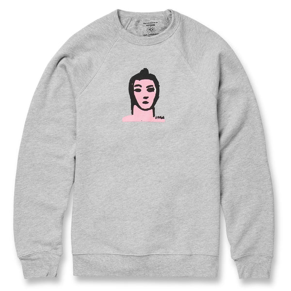 UMA - Pink Lady Crew Sweatshirt - Grey - Size Small or Large Only - Sale