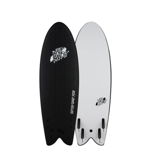 Wave Bandit Retro Fish 5'8"- Black - Sale