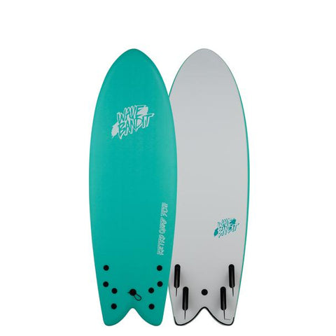 Wave Bandit Retro Fish 5'8"- Aqua Turquoise - Sale