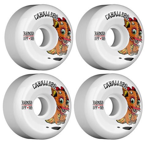 BONES SPF PRO CABALLERO BABY DRAGON 58MM WHEELS - WHITE (SET OF 4)
