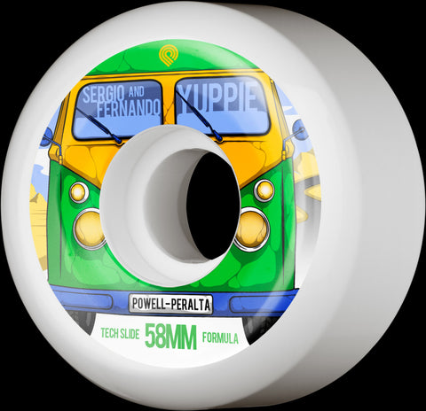 Powell Peralta Yuppie Skateboard Wheels Slide Formula 58mm 104A 4pk