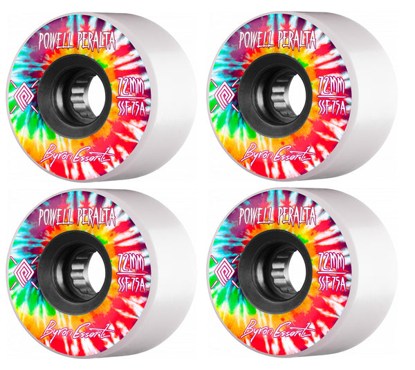 Powell Peralta Byron Essert Skateboard Wheels 72mm 75A 4pk White - Sale
