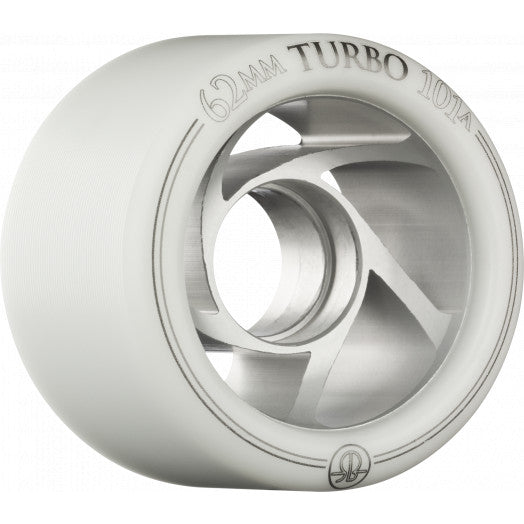 RollerBones Aluminum Hub Speed Turbo 62mm  (8-Pack) White