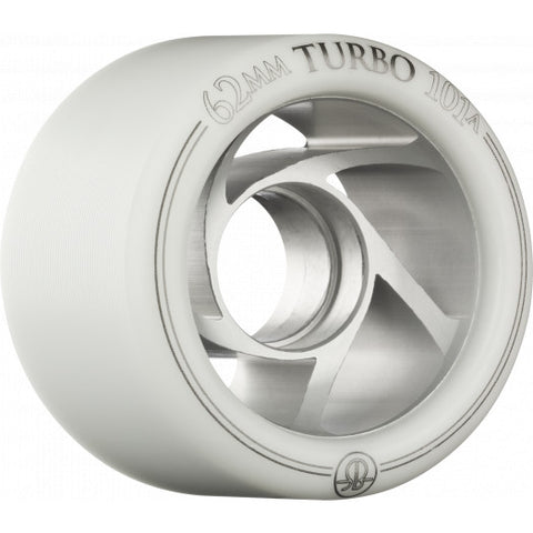 RollerBones Aluminum Hub Speed Turbo 62mm  (8-Pack) White