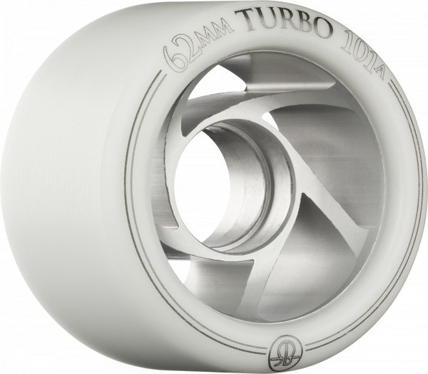 Rollerbones Turbo Wheel Clear Aluminum Hub 62mm 101a 8pk Natural