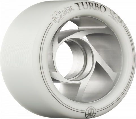Rollerbones Turbo Wheel Clear Aluminum Hub 62mm 101a 8pk Natural