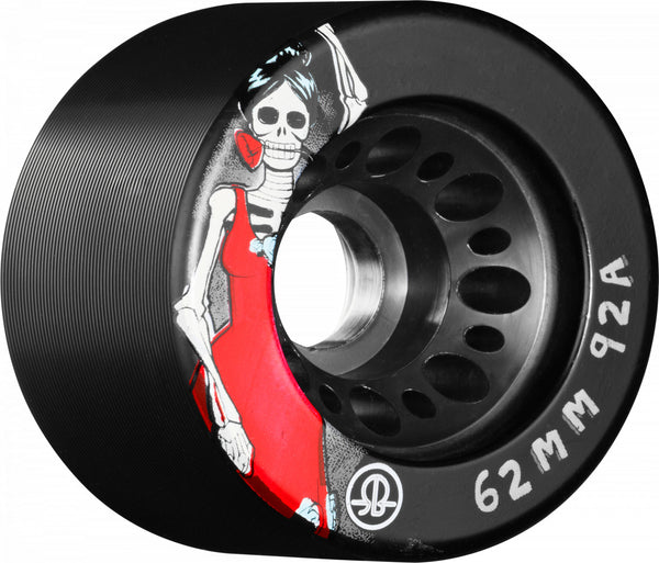Rollerbones Day of the Dead Speed wheel 62mm x 92aBlack 4 Pk