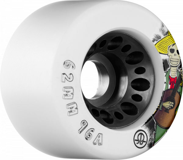 Rollerbones Day of the Dead Speed wheel 62mm x 96a White 4 Pk