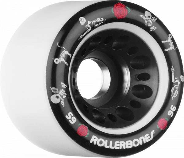 Rollerbones Pet Day of the Dead Speed wheel 59mm x 96a White 4 Pk