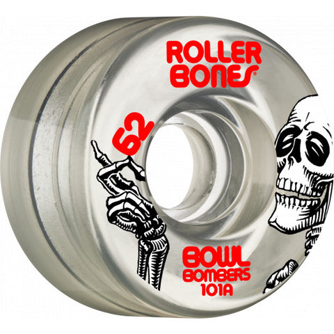 Rollerbones Bowl Bombers Wheels 62mm 101A 8pk Clear