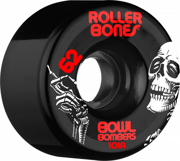 Rollerbones Bowl Bombers Wheels 62mm 101A 8pk Black