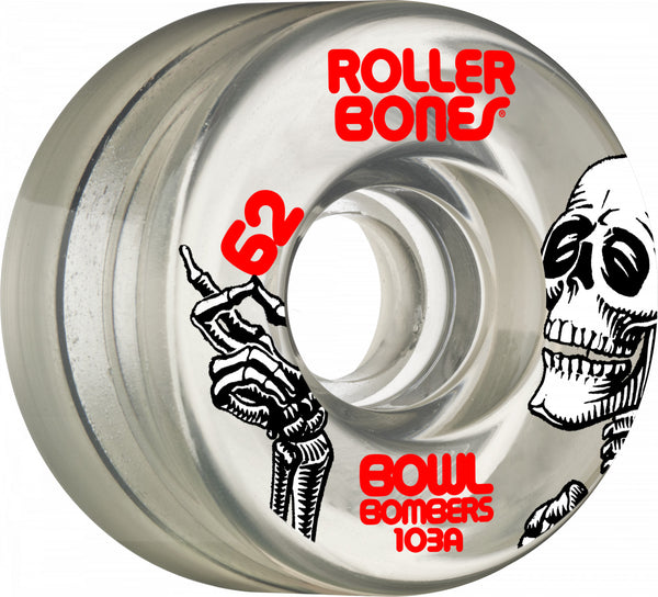 Rollerbones Bowl Bombers Wheels 62mm 103A 8pk Clear