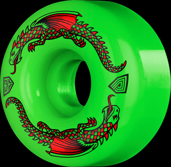 Powell Peralta Dragon Formula Skateboard Wheels 52mm x 31mm 93A 4pk Green